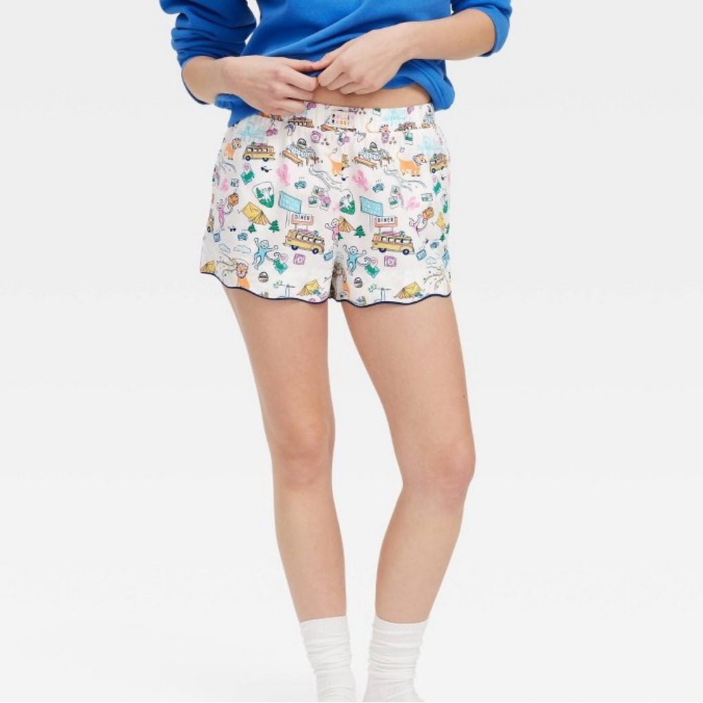 NWT Roller Rabbit Boxer Pajamas - Roadtrip Poplin Pattern Size Medium - Picture 2 of 3